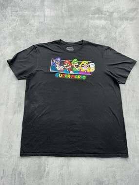 Super Mario Nintendo Graphic T-Shirt Featuring Mario, Luigi, Wario, and Waluigi